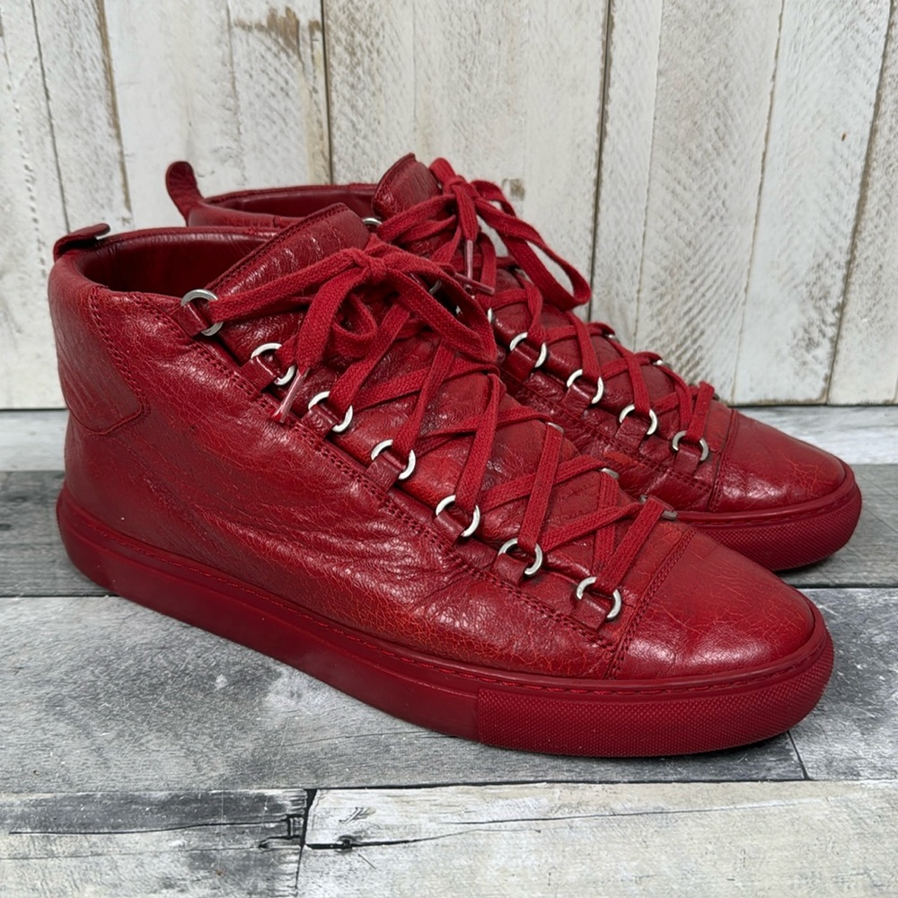 Red Balenciaga Arena Luxury Shoes Size 9.5 EU42